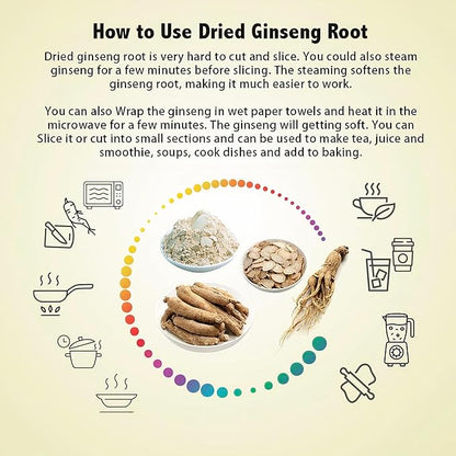 1 Box of Large Short American Wisconsin Ginseng Root (4oz) Performance & Mental Health for Men & Women