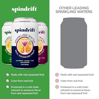 Spindrift Mocktail Variety Pack Can 12 Ounce (Pack of 24)