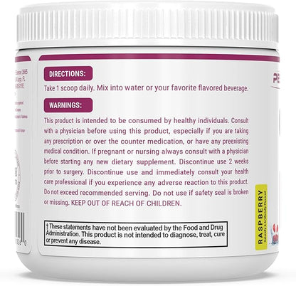 PEScience Complete-GI Gut Health Powder, Probiotics for Women and Men, Digestive Enzymes, Prebiotic Fiber, L Glutamine, Pepzin GI Zinc Carnosine, Raspberry Flavor, 30 Servings