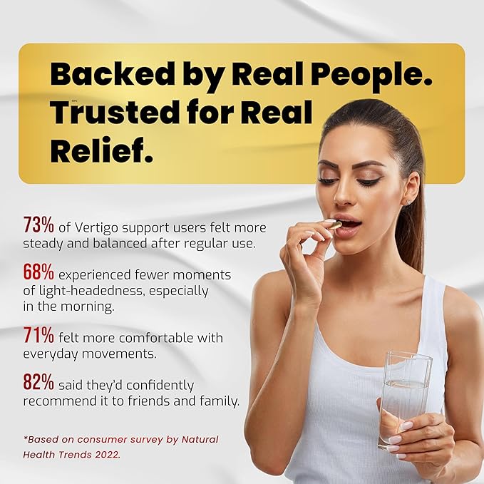 VEGATOT Vertigo Supplement *USA Made and Tested* Inner Ear Supplement with Ginkgo Biloba Lion's Mane Lemon Balm Ginger VIT B1, B6, B12- for Dizziness Spinning Inner Ear Balance