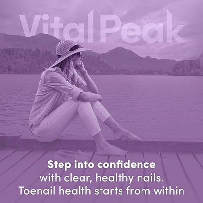 Toenail Peak - Healthy Nail Support Supplement - Promotes Gut Health & Immune Function - with Olive Leaf Extract, Sweet Wormwood, Oregano, Garlic & More - Gluten-Free - 60 Capsules