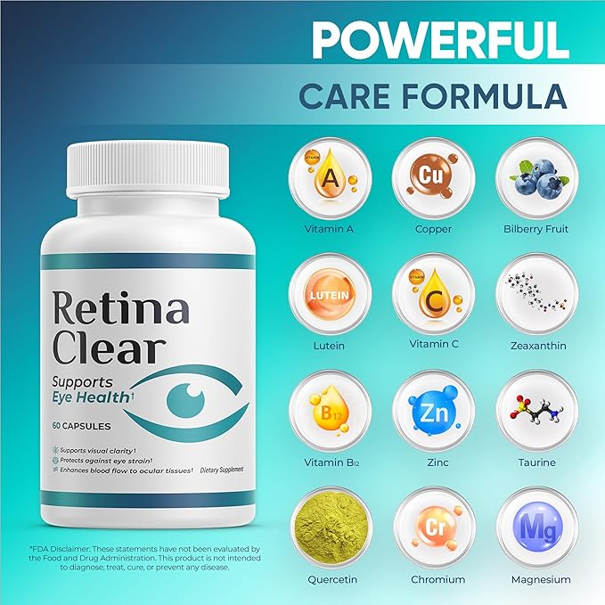 Vision Support Supplement – Eye Health Formula with Lutein, Zeaxanthin, Quercetin, Vitamin A, Zinc, & Bilberry – Supports Visual Clarity, Focus & Eye Fatigue Relief – 180 Capsules