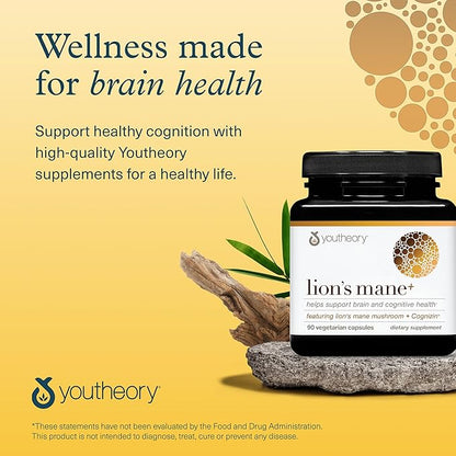 Youtheory Lion's Mane+ Capsule 90 Vegetarian Capsules