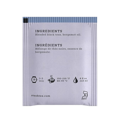 Stash Tea Earl Grey Black Tea, Box of 100 Tea Bags (Packaging May Vary)