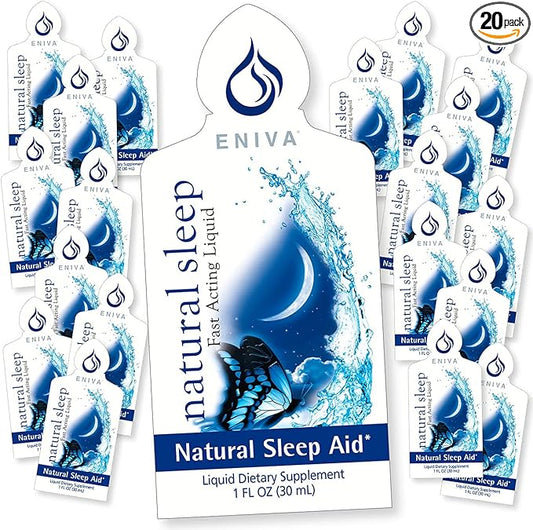 20 Packets of Natural Sleep Travel Single Serve Natural Sleep Aid, Feel Great in The Morning