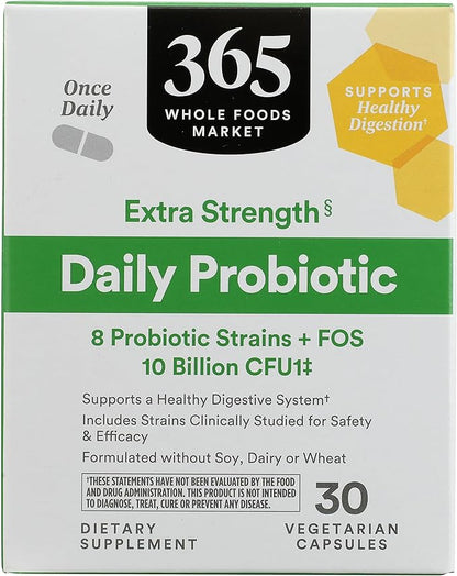 365 by Whole Foods Market, Extra Strength Daily Probiotic 10 billion CFU, 30 ct