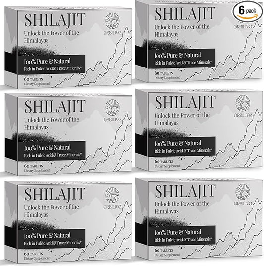 30,000 MG Shilajit Tablets, 100% Shilajit Pure Himalayan Organic, Shilajit for Men and Women Rich in Fulvic Acid & 85+ Trace Minerals, Shilajit Supplement for Energy & Immune System, 360 Count