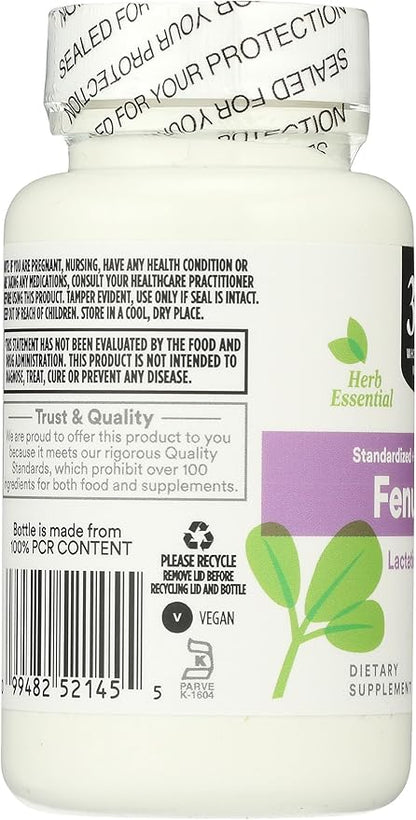 365 by Whole Foods Market, Fenugreek Standardized + Full Spectrum Blend, Lactation Support, Vegan Capsules, 60 Count