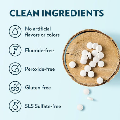 Toothpaste Tablets – Strawberry Kiwi | Nano Hydroxyapatite Toothpaste Tablets Chewable | Fluoride Free l 90 Tabs