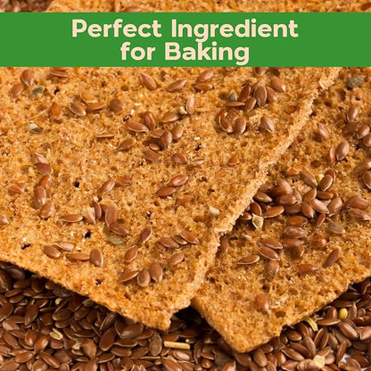 Sincerely Nuts Brown Flax Seed- (3 LB) Vegan, Kosher & Gluten-Free Food-Fiber-Rich Addition to Baked Goods, Salads & More-Plant-Powered Essential Fatty Acid-Add to Granola, Trail Mix, and Protein