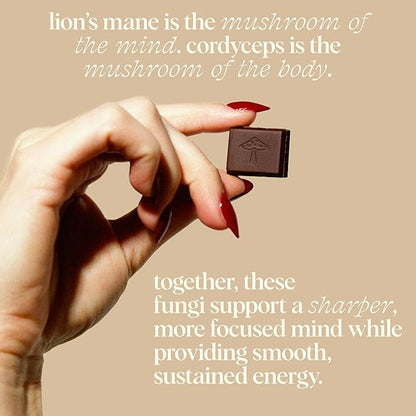 Alice Mushrooms x HBO’s The Last of Us Brainstorm | Mushroom Chocolates | Energy Bites for Focus, Clarity & Cognitive Function | Lions Mane, Cordyceps Mushrooms, Natural Caffeine | 2 Pack