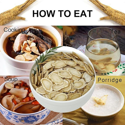 1 LB American Ginseng Slices from Wisconsin, American Wisconsin Ginseng Slices Root for Tea, Energy for Men Women Health Boosts Immunity,多年生長 大园切片 花旗參/西洋參, Lager Round Strip 4 Box of 4OZ