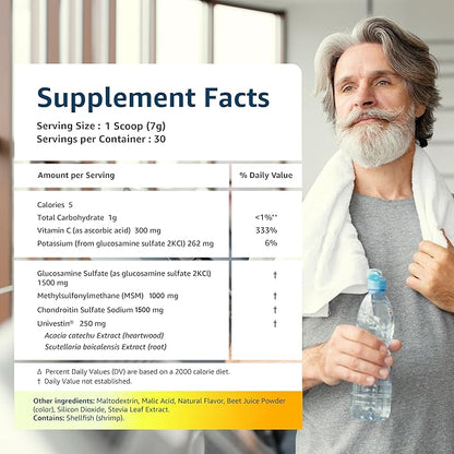 Univera RegeniCARE Canister, Glucosamine, Chondroitin, MSM, Univestin, Restores Cartilage, Supports Joint Comfort + Mobility + Flexibility, 30-Day Supply (Lemon Flavor)