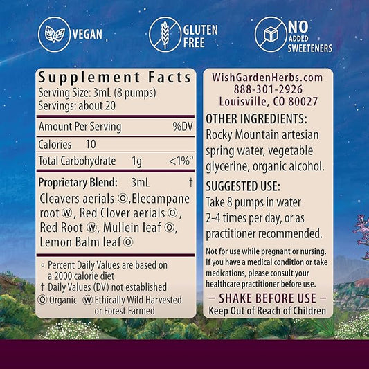 WishGarden Herbs Respiratory Strength Daily Support - Plant-Based Herbal Lung Support Supplement with Organic Mullein & Elecampane, Supports Long-Term Lung Resilience and Better Lung Efficiency, 2oz