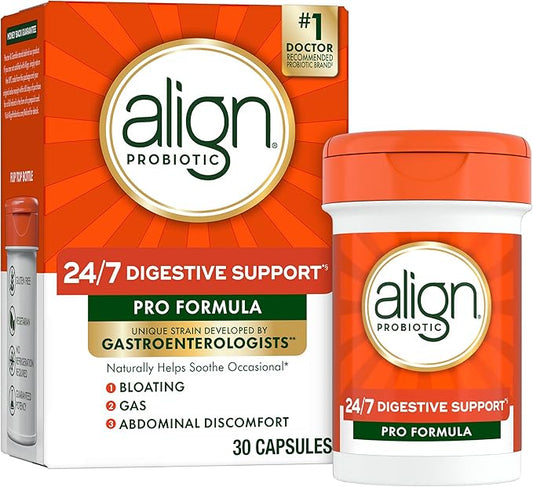 Align Probiotic, Pro Formula, Probiotics for Women and Men, Probiotics for Digestive Health, Men and Womens Probiotic Capsules Help Relieve Occasional Bloating & Gas*, 30 Capsules