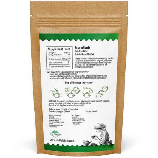 4 oz. Catnip Tea Catnip Herb Tea (Nepeta L.) - 113g Cat Nip Herb Hierba Gatera
