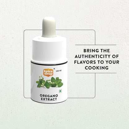 Spice Drop Oregano Extract | 100% Natural | For Soups, Pasta, Pizza, Spaghetti, Gourmet | 0.17oz (180 drops) | Herb Extract | Authentic Flavor | Vegan | Keto & Paleo Friendly | Non-GMO | Drop And Stir