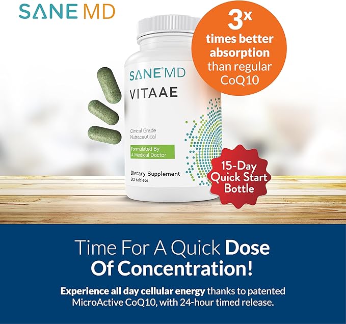 SANE MD Vitaae - Throat Phlegm, Coughing, and Brain Support - Citicoline Supplements for Respiratory, Throat, and Brain Health