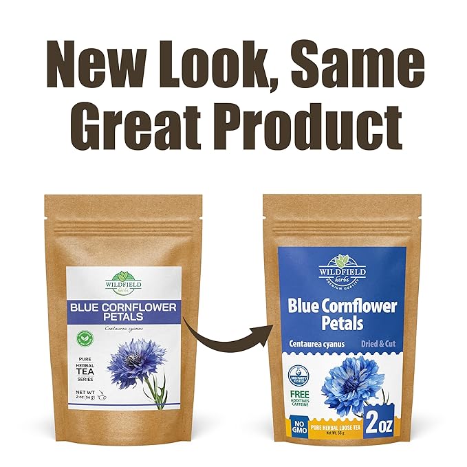 2 oz. Dried Blue Cornflower Flower Petals (Centaurea Cyanus) - 56g Blue Corn Flower Herb Tea Petals Bulk Herbal Tea