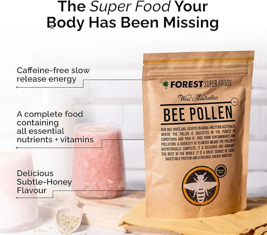 Western Australian Bee Pollen Granules 250g | Premium Quality + Not Imported | Nutrient-Rich Complete Food from
