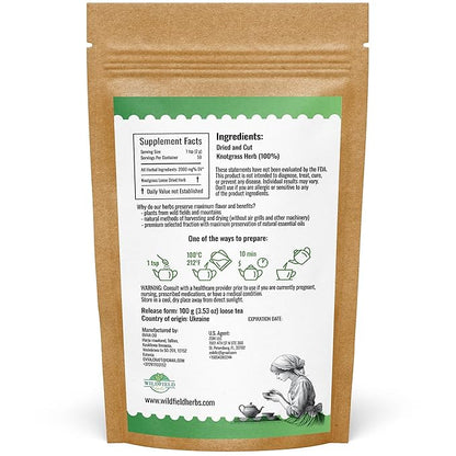 3.5 oz. Common Knotgrass Herbal Tea (Polygonum Aviculare) - 100g Pigweed Herb Tea