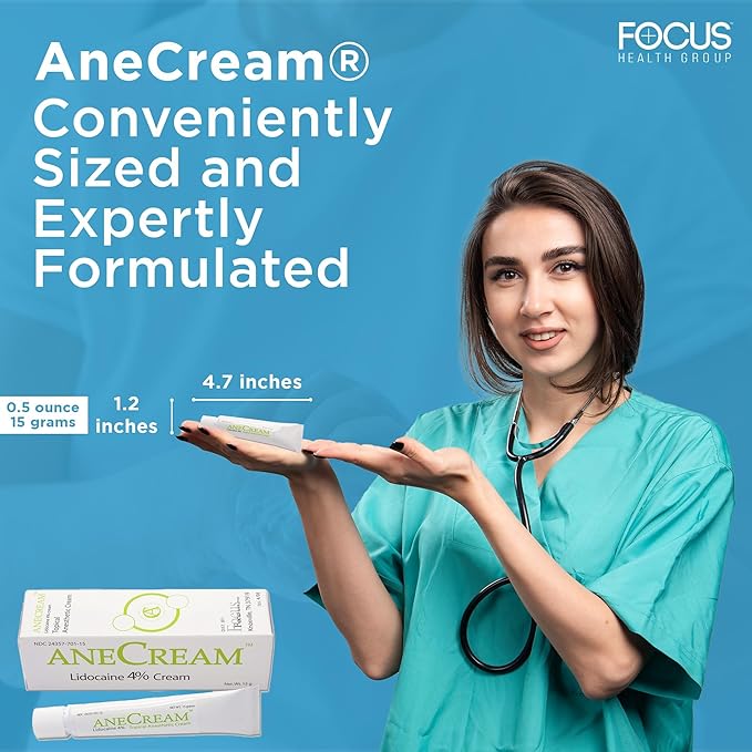 4% Lidocaine Cream - Topical Lidocaine Numbing Cream - Over-The-Counter Topical Numbing Cream for Itching, Minor Cuts & Scrapes, Bug Bite & Minor Sunburn (0.5 oz/ 15 g)