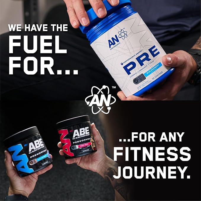 AN Essentials Pre-Workout Powder Supplement for Men & Women | Energy Mix with 200mg Caffeine, Beta Alanine, Citrulline, & Creatine | Chiquita Pineapple Strawberry | 30 Servings