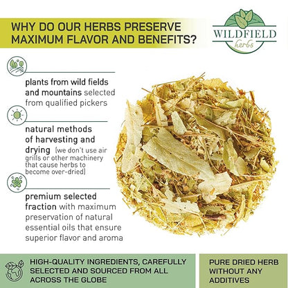 1.8 oz. Linden Tea Loose Leaf Te De Tilo Dried Linden Blossom Herb (Tilia Cordata) - 50g Tea Herbal Lipa Tila