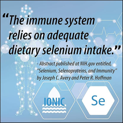 Anderson Ionic Selenium Complex, Liquid Selenium Supplement Drops, Supports Thyroid and Immune System, Antioxidant, Fights Free Radicals, Mineral Glass Bottle with Dropper, 40 Servings, 2 fl oz
