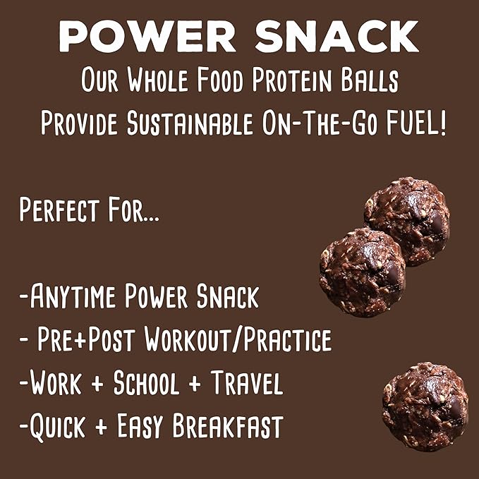 simplyFUEL Whole Food Protein Balls - Brownie Batter Snacks - 8g Protein Snack - Gluten Free Energy Balls