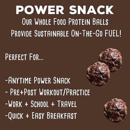 simplyFUEL Whole Food Protein Balls - Brownie Batter Snacks - 8g Protein Snack - Gluten Free Energy Balls