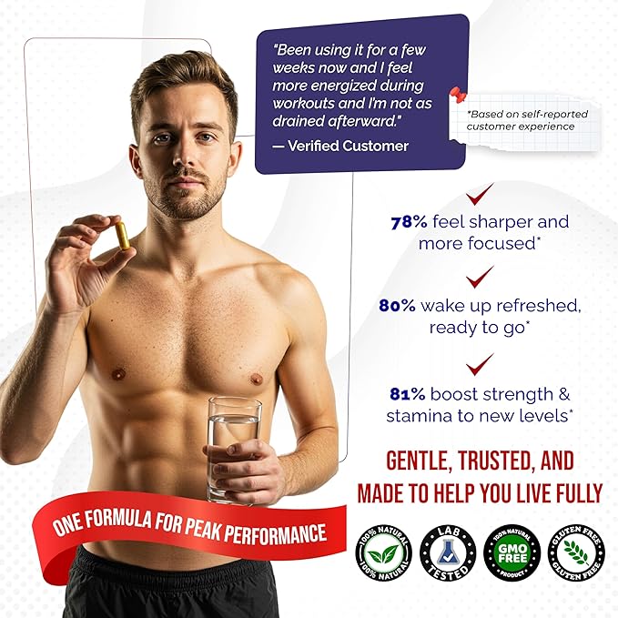Tribulus Terrestris 98% Saponins - Enhanced 12-in-1 Formula with Yohimbine, Red Panax Ginseng, Ashwagandha for Boosting Energy, Stamina & Endurance* - Made in The USA
