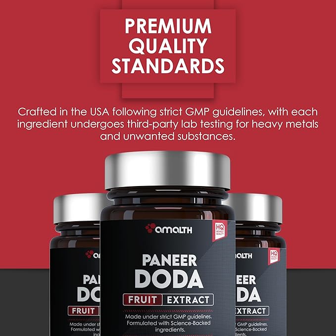 AMALTH Paneer Doda Extract 1000 mg, 120 Capsules Non-GMO & Gluten Free Herbal Ayurvedic Supplement