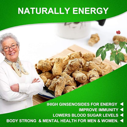 1LB American Ginseng Slices from Wisconsin,American Wisconsin Ginseng Slices Root for Tea, Energy for Men Women Mental Health Boosts Immunity, 花旗參/西洋參, Long Strip 4OZ/ 4Boxes,