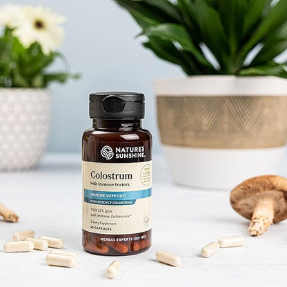 Nature's Sunshine Colostrum with Immune Factors, 60 Capsules | Supports the Immune System and Promotes Gastrointestinal Health