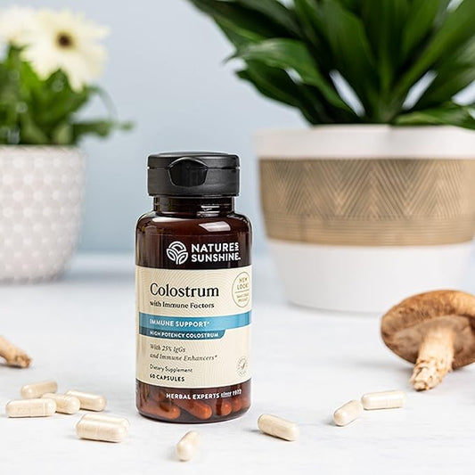 Nature's Sunshine Colostrum with Immune Factors, 60 Capsules | Supports the Immune System and Promotes Gastrointestinal Health