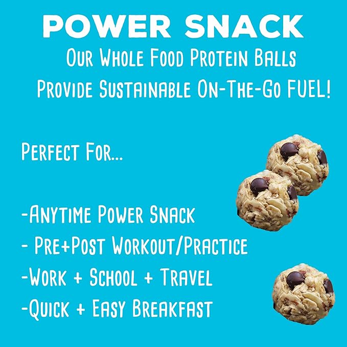 simplyFUEL Whole Food Protein Balls - Chocolate Almond Coconut Snacks - 8g Protein Snack - Gluten Free Energy Balls
