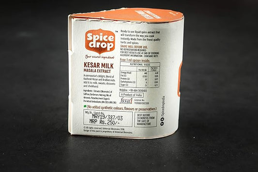 Spice Drop Saffron Milk Extract - Pure Kashmir Extract - High Aroma, Functional, Rich Flavor and Aroma - No Artificial Color and Preservative - Gluten Free & Non GMO (Saffron Milk Mix)