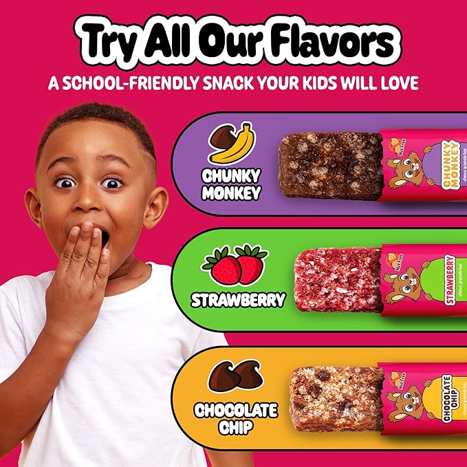 Snakkidz Organic Chewy Granola Bar, Allergen Free, Made with Avocado Oil, Low Sugar (45 Bars, Chocolate Chip)
