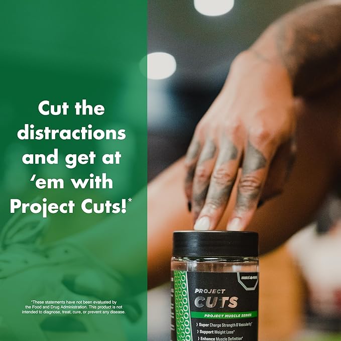 Anabolic Warfare Project Cuts, Body Recomposition, Muscle Definition, Stimulant-Free, Made with Botanicals* (90 Capsules)