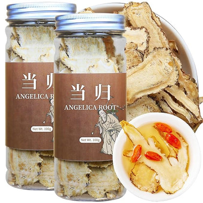 Wanhua Hall Dang Gui Tea Dong Quai Angelica Sinensis Slice Natural Herbal Tea Chinese Dried Herbs No Additives Sulfur Free 当归 當歸7.05oz/200g