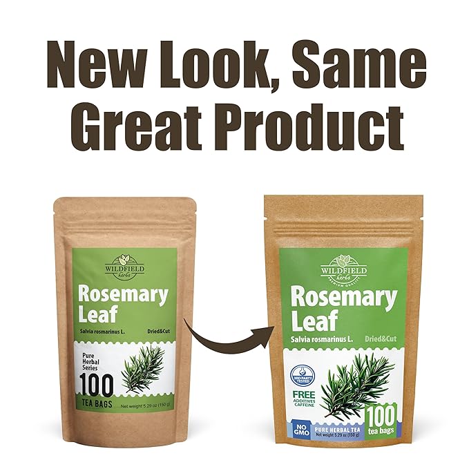 100 Bags Rosemary Tea Herbal Tea (Salvia Rosmarinus) - 100 Count 1.5g Bags Rosemary Herb Te De Romero