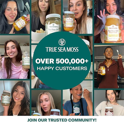 TrueSeaMoss Sea Moss Gel – Made in USA – Wildcrafted Seamoss, Fresh Fruits & Sea Vegetables – Blue Spirulina, Pack of 1 (Labels may Vary)