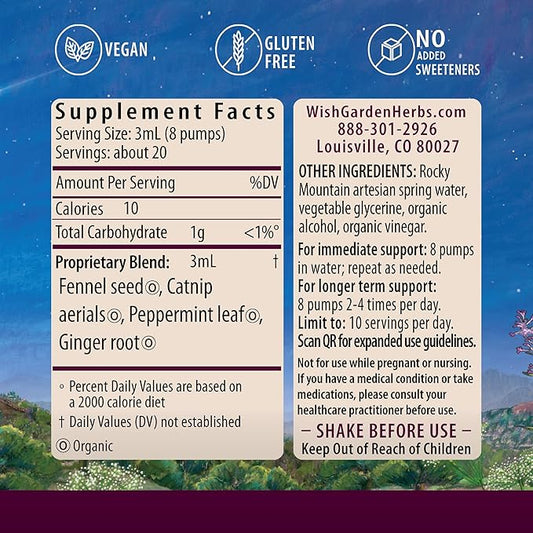 WishGarden Herbs Digestive Rescue GI Normalizer - All-Natural Herbal & Organic Digestive Relief Tincture with Peppermint Leaf, Ginger Root and Fennel Seed, Quickly Soothes Digestive Discomforts, 2oz