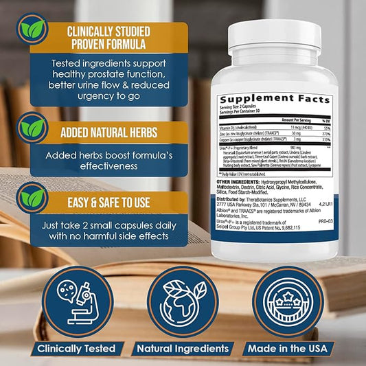 Advanced Men's Prostate Support by Ideal Prostate Plus Ultra with Reishi Mushroom, Saw Palmetto, Lycopene and More for Natural Relief