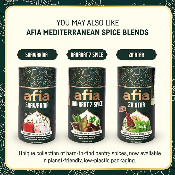 Afia - Dried Mint Seasoning | Dried Mint for Cooking, Mediterranean Pantry Spice for Middle Eastern Dishes, Meals and Cuisine | Premium Middle Eastern Spices (1pk, 0.7oz)