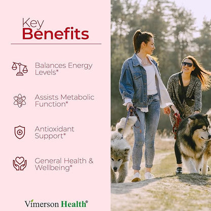 Vanadium with Chromium - Chromium Vanadium Supplement for Caffeine Free Energy and Metabolism Support. With Alpha Lipoic Acid, Cinnamon, Banaba Leaf & Bitter Melon Fruit. Non-GMO. Vegan. 60 Capsules