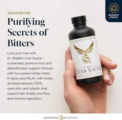 Quicksilver Scientific Liver Sauce - Liposomal Liver Detox with DIM, Quercetin, Lipoic Acid, Milk Thistle and Dandelion Root Supplement - Supports Bile & Toxin Momentum (100 ml / 3.38 oz)