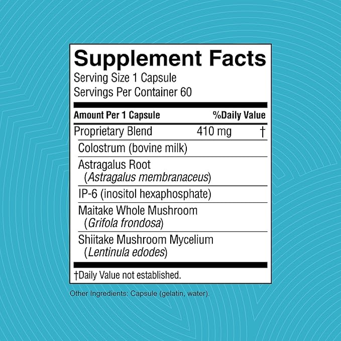 Nature's Sunshine Colostrum with Immune Factors, 60 Capsules | Supports the Immune System and Promotes Gastrointestinal Health