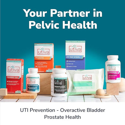 Utiva Bladder Health - Cranberry Pills for UTI support - Control Supplement for Overactive Bladder and Lower Urinary Tract Health - Clinically Proven to Reduce Frequency and Urgency - 60 Capsules